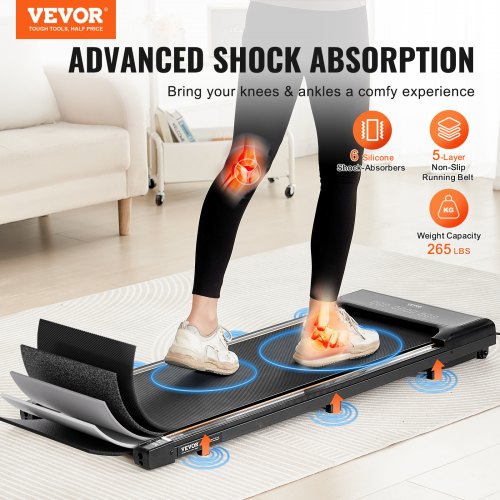 VEVOR Walking Pad, Under Desk Treadmill for Home Office, Working