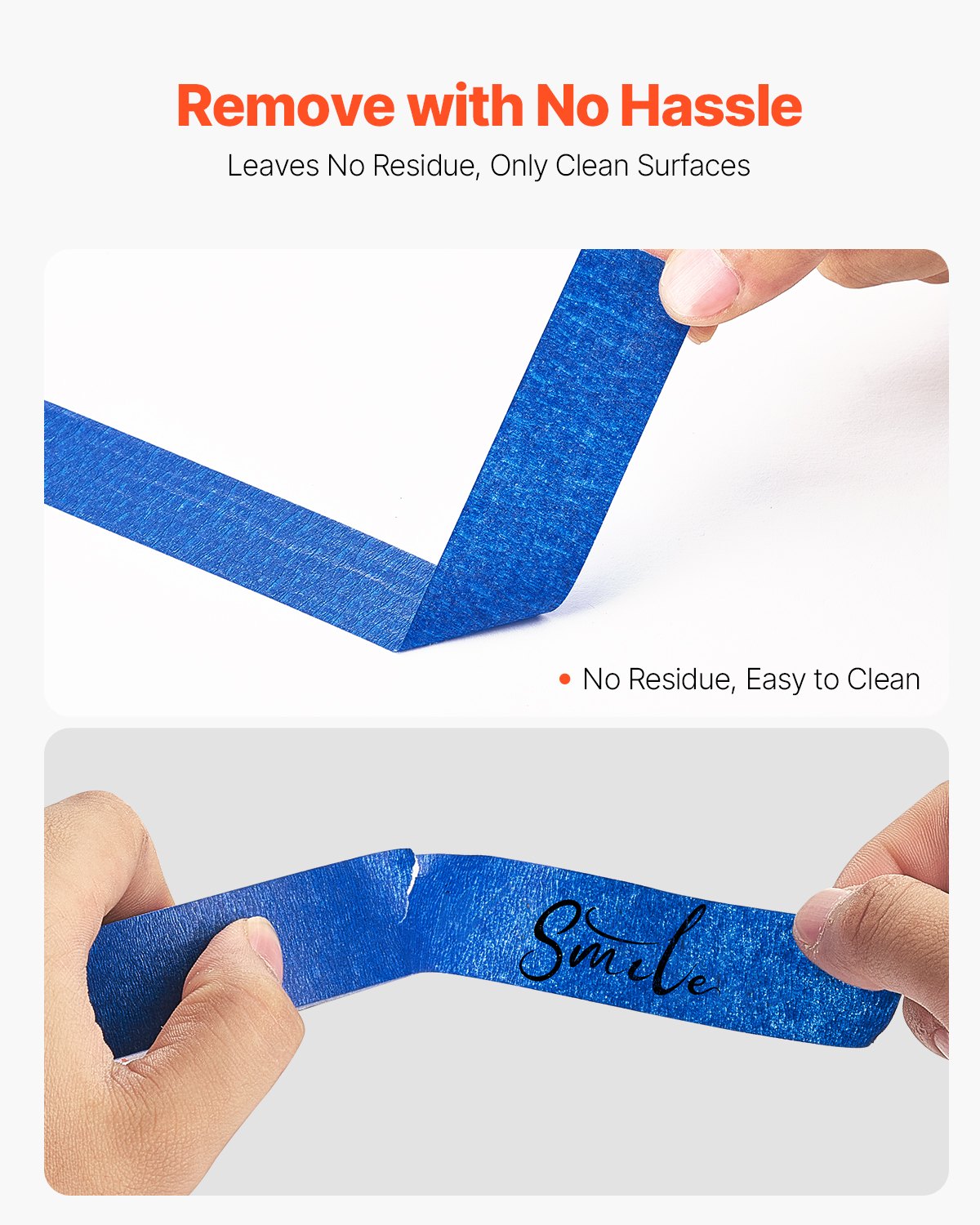 VEVOR Painters Tape, 1 Inch Wide (0.94 In x 60 Yds), 6 Rolls, Blue Painter Tape for Painting, Edge, Trim, Ceiling, Masking Tape Protects Surfaces and Removes Easily, DIY Craft Art, Labeling Decoration