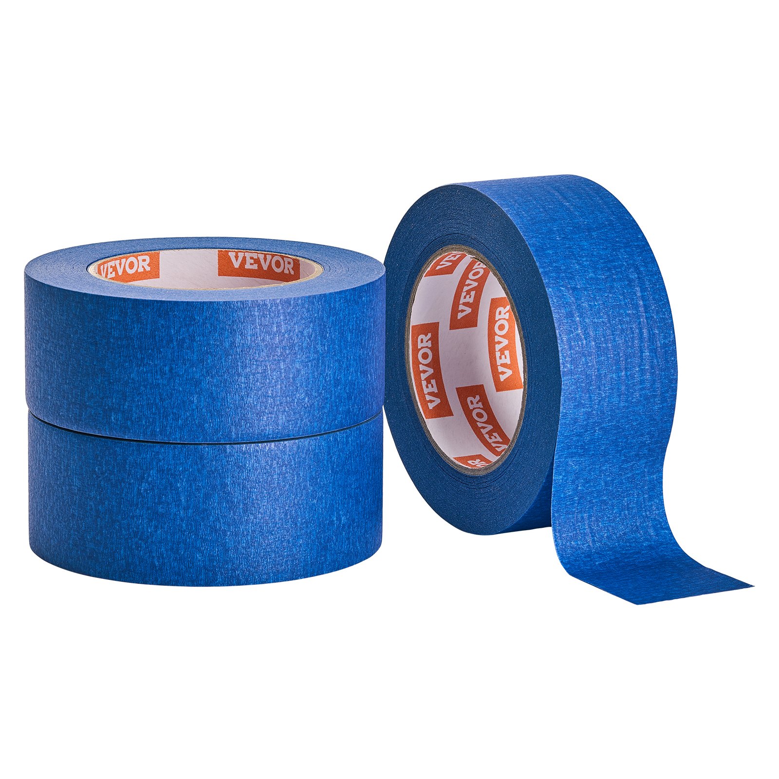 VEVOR Painters Tape, 2 Inch Wide (1.88 In x 60 Yds), 3 Rolls, Blue Painter Tape for Painting, Edge, Trim, Ceiling, Masking Tape Protects Surfaces and Removes Easily, DIY Craft Art, Labeling Decoration