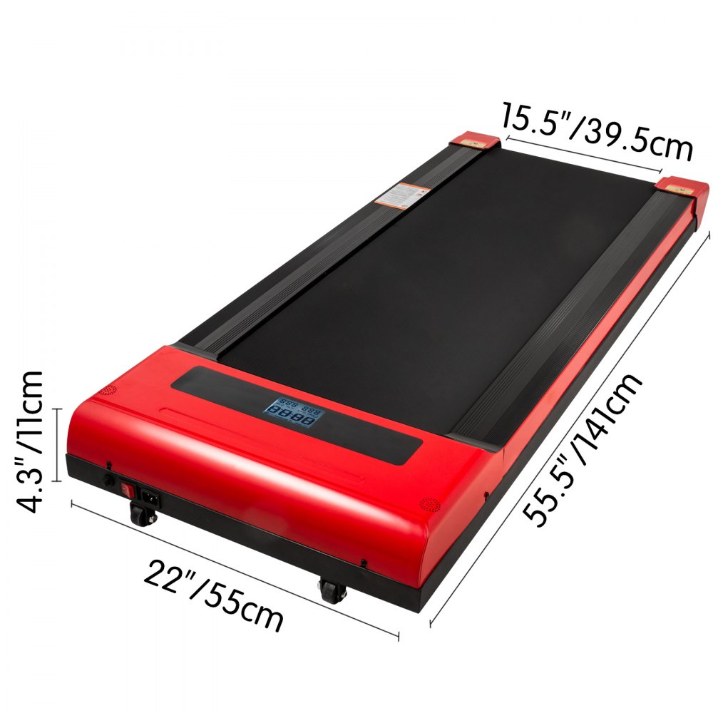VEVOR Under Desk Treadmill for Home, Portable Walking Pad, 500W Motor Treadmills for Running, Adjustable 1-6.0km/h Speed for Home Running Machine with Remote Control, LCD Screen & Calorie Counter