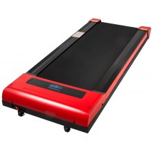 Běžecké pásy VEVOR Under Desk Treadmills Pracovní běžecké pásy pro běh, LED běžecký pás pro domácí běžecký stroj s dálkovým ovládáním, rychlost 1-6,0 km/h Přenosný tenký běžecký pás pro vnitřní cvičení (červený, bez zábradlí)