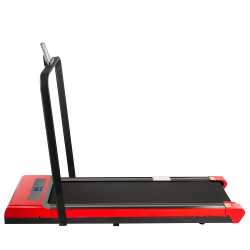 VEVOR Under Desk Treadmills Working Treadmills For Running, Led Treadmill For Home Running Machine With Remote Control, 1-6.0km/h Speed Portable Slim Treadmill  Indoor Exercise(Red,with Handrail)