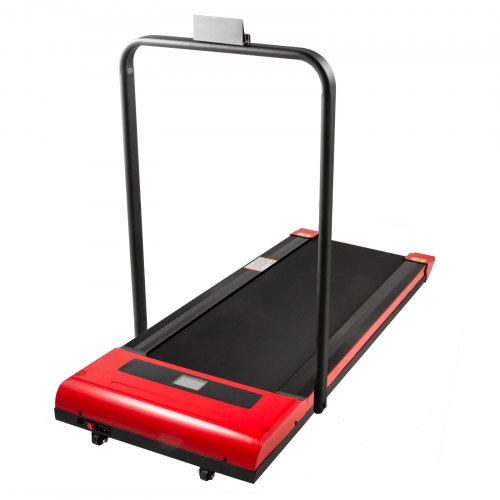 VEVOR Under Desk Treadmills Working Treadmills For Running, Led Treadmill For Home Running Machine With Remote Control, 1-6.0km/h Speed Portable Slim Treadmill  Indoor Exercise(Red,with Handrail)
