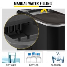 Portable Ice Maker Countertop Bullet Ice 12KG(26LB)/24 H 2 Cube Size LCD Screen with Ice Scoop