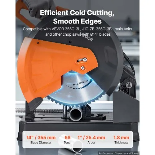 Külmlõike saeketas metallile 355,6 mm, 66T — pilt 2