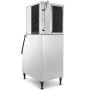 VEVOR Máquina para hacer hielo comercial, aprobada por ETL, 400 libras/24 horas, panel LCD, máquina de hielo comercial con almacenamiento de 350 libras para el hogar, bar, cafetería, compresor SECOP, refrigerado por aire, incluye cucharas y filtro de agua