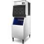 VEVOR Máquina para hacer hielo comercial, aprobada por ETL, 400 libras/24 horas, panel LCD, máquina de hielo comercial con almacenamiento de 350 libras para el hogar, bar, cafetería, compresor SECOP, refrigerado por aire, incluye cucharas y filtro de agua