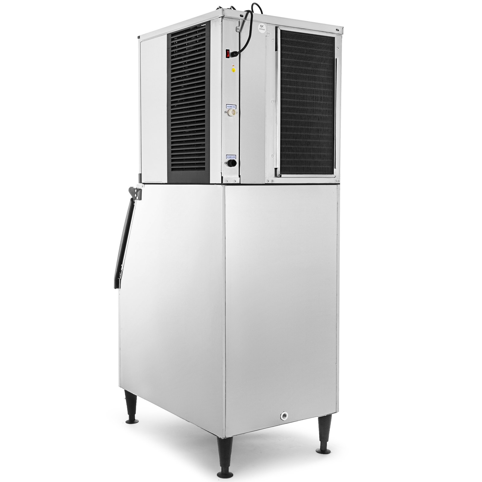 VEVOR Commercial Ice Maker Machine, ETL Approved 400LBS/24H LCD Panel Commercial Ice Machine with 350LBS Storage for Home Bar Coffee Shop, SECOP Compressor, Air Cooled, Include Scoops & Water Filter