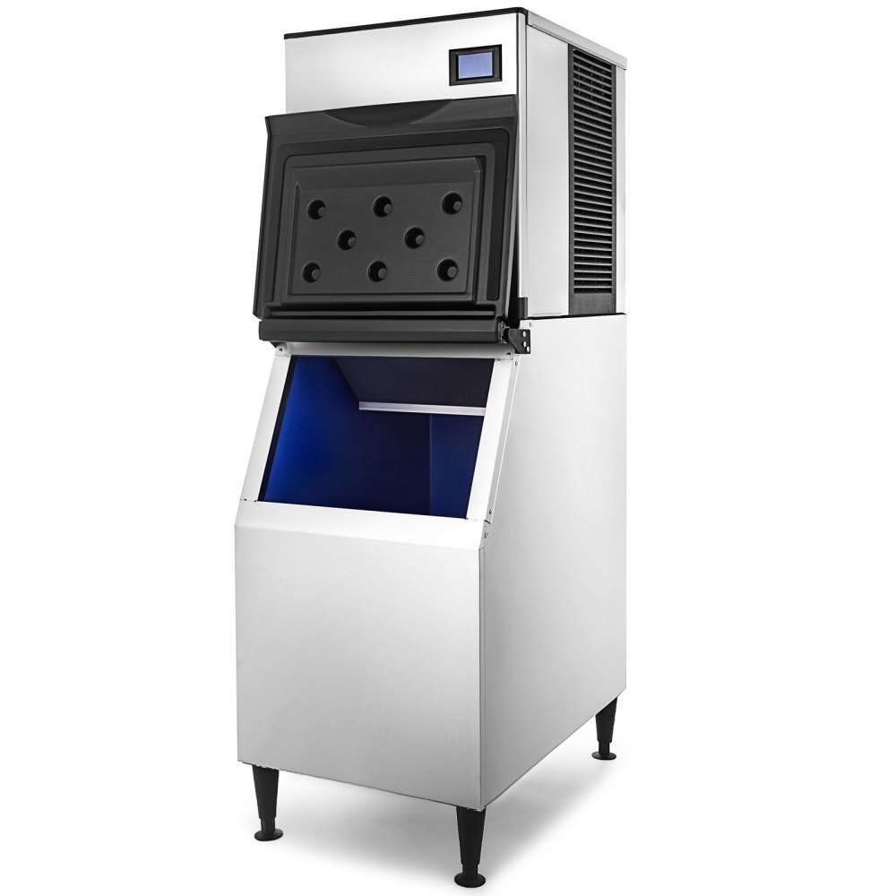 VEVOR Commercial Ice Maker Machine, 110V 550LBS/24H 350LBS Large Storage Ice Machine, ETL Approved, Advanced LCD Panel, SECOP Compressor, Air Cooled, Quiet Operation, Include Scoop & Water Filter