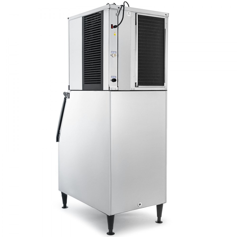 VEVOR Commercial Ice Maker Machine, 110V 550LBS/24H 350LBS Large Storage Ice Machine, ETL Approved, Advanced LCD Panel, SECOP Compressor, Air Cooled, Quiet Operation, Include Scoop & Water Filter