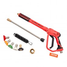 VEVOR High Pressure Washer Gun 4000PSI Power Washer Wand w/ Extention Lance