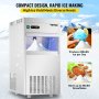 VEVOR 110V Commercial Snowflake Ice Maker 220LBS/24H, ETL Approved Food Grade Stainless Steel Flake Ice Machine Freestanding Flake Ice Maker for Seafood Restaurant, Water Filter and Spoon Included