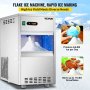 VEVOR 110V Commercial Snowflake Ice Maker 44LBS/24H, ETL Approved Food Grade Stainless Steel Flake Ice Machine Freestanding Flake Ice Maker for Seafood Restaurant, Water Filter and Spoon Included