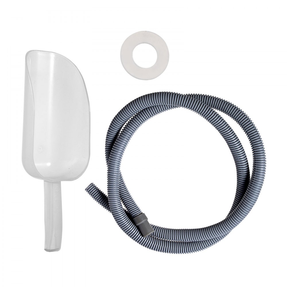 ice scoop, hose, and gasket for VEVOR snowflake ice maker.
