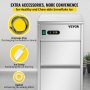 VEVOR Commercial Snowflake Ice Maker, 55LBS/24H  Food Grade Stainless Steel Flake Ice Machine Freestanding Commercial Ice Machine for Seafood Restaurant, Water Filter and Spoon Included