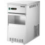 VEVOR snowflake ice maker, stainless steel with front vent and control buttons