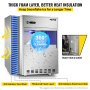 VEVOR Snowflake Ice Maker Commercial Ice Machine Countertop Stainless Steel Ice Maker Machine Suit for Seafood Restaurant Bar Coffee Home Use Shop (88LBS)