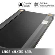 VEVOR Under Desk Treadmills Working Treadmills For Running, Led Treadmill For Home Running Machine With Remote Control, 1-6.0km/h Speed Portable Slim Treadmill  Indoor Exercise(Gray,No Handrail)
