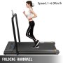 VEVOR Under Desk Treadmills Working Treadmills For Running, Led Treadmill For Home Running Machine With Remote Control, 1-6.0km/h Speed Portable Slim Treadmill  Indoor Exercise(Silver,with Handrail)