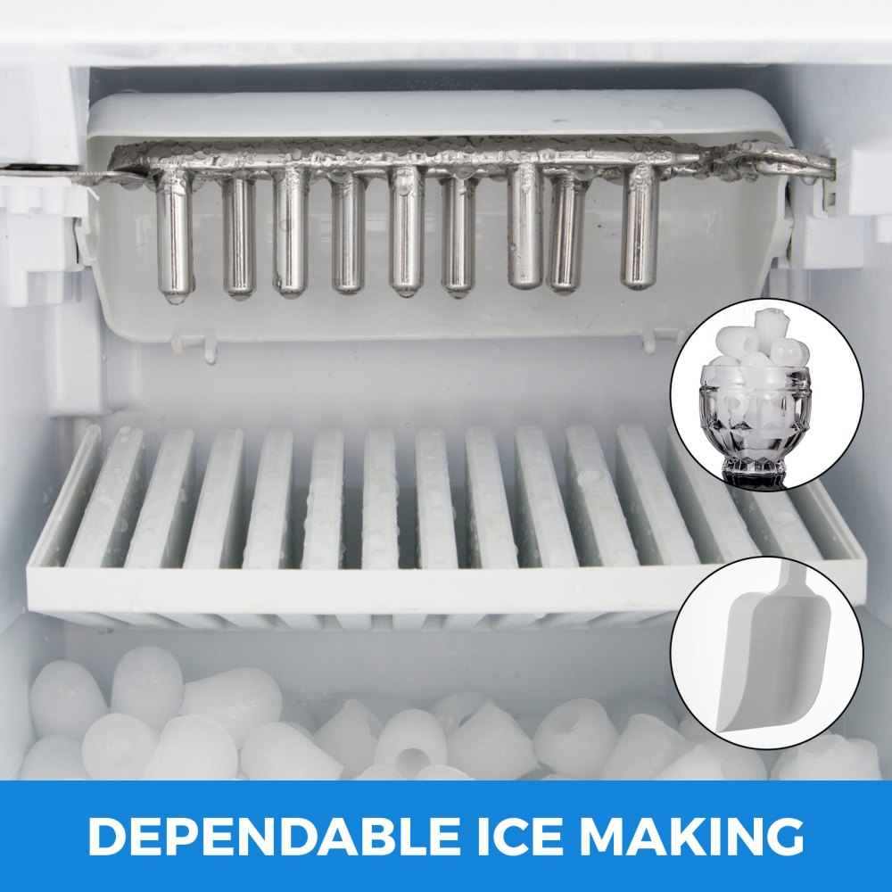 Dispensador de agua con máquina de hielo incorporada Carga superior Luces LED frías y calientes Mango para el hogar