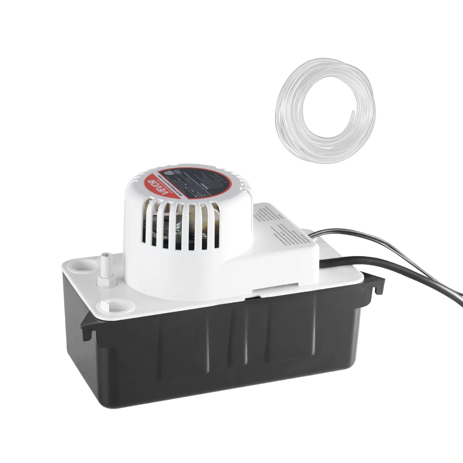 VEVOR Condensate Removal Pump, 1/50 HP, 65 GPH, 15 ft Lift, 1/2 Gal Tank Automatic AC Condensation Pump with Float Switch & 20 ft Hose for Air Conditioner, Dehumidifier, Furnace, Ice Maker Water Drain