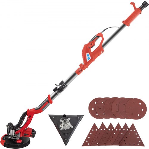 VEVOR 850W Drywall Sander Electric Floor Sander Variable Speed 360˚ Swivel Head