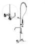 12" Commercial Wall Mount Kitchen Pre-Rinse Faucet w/ Add-On Restaurant Tap