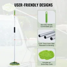Car Wash Brush 62-Inch Car Washing Brush with Soft Chenille Fiber Mop Mitt