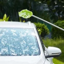 Car Wash Brush 62-Inch Car Washing Brush with Soft Chenille Fiber Mop Mitt