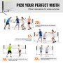 VEVOR Badminton Net, Height Adjustable Volleyball Net, 10ft Wide Foldable Pickleball Net, Portable Easy Setup Tennis Net Set with Poles, Stand and Carry Bag, for Kids Backyard Game Indoor Outdoor Use