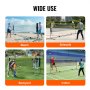 Badmintonová síť VEVOR, výškově nastavitelná volejbalová síť, 10 stop široká skládací síť na okurky, přenosná sada tenisových sítí s hůlkami, stojanem a taškou pro snadné nastavení, pro děti Hry na dvorku Vnitřní venkovní použití