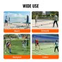 wide use of VEVOR badminton volleyball net on beach, sidewalk, backyard, and indoor courts.