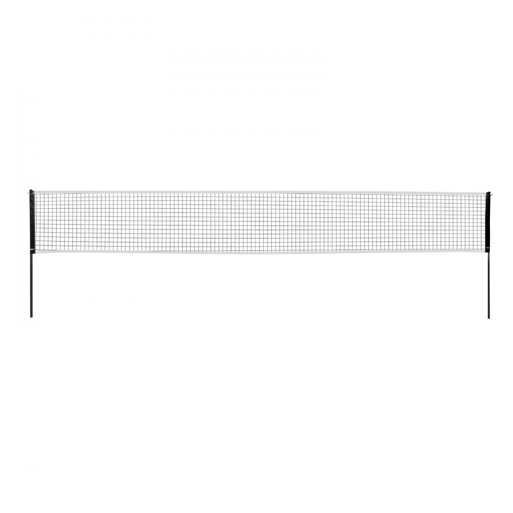 VEVOR Badminton Net Set, Outdoor Backyard Beach Park Badminton Net, Portable Badminton Equipment Set, Adults Kids Badminton Net with Poles, Carrying Bag, 4 Iron Rackets, and 3 Nylon Shuttlecocks