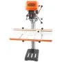 VEVOR Drill Press Table, 605 x 300 mm, Worktable with an Adjustable Fence and Stop Block, Highly Compatible T-Slots, MDF Tabletop, Built-In Scale, Support Multiple Clamps and Vises, for Drill Presses