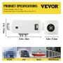 VEVOR Diesel Heater 12V Diesel Air Heater Muffler 2KW Diesel Parking Heater for Car Trucks Motor-home Boat Bus CAN ( White )