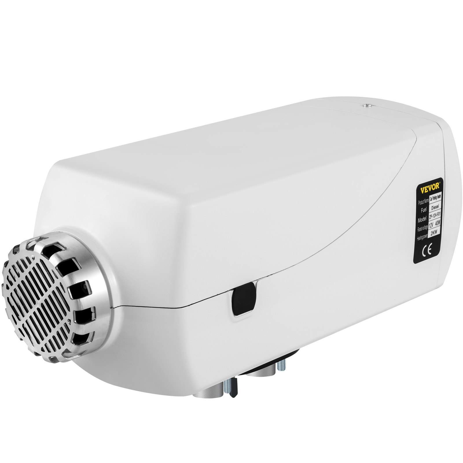 VEVOR Diesel Heater 12V Diesel Air Heater Muffler 2KW Diesel Parking Heater for Car Trucks Motor-home Boat Bus CAN ( White )