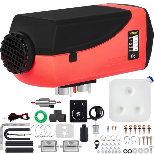 VEVOR 3KW 12V Diesel Air Heater Knob Switch Silencer10L Tank Set For Truck Boat Trailer