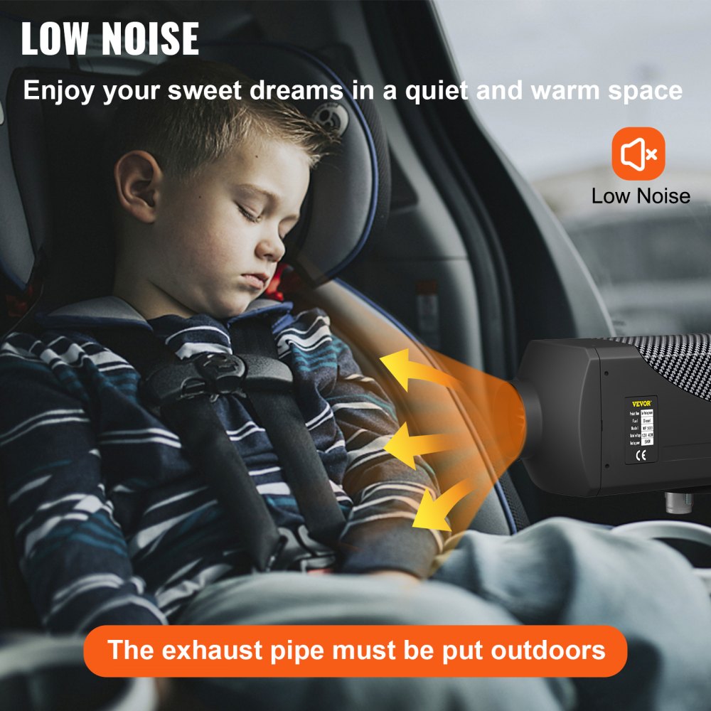 VEVOR 5KW Diesel Air Heater 12V Diesel Heater 15L Tank Diesel Parking Heater 5000W with LCD Thermostat for RV Bus Motorhome and Boats