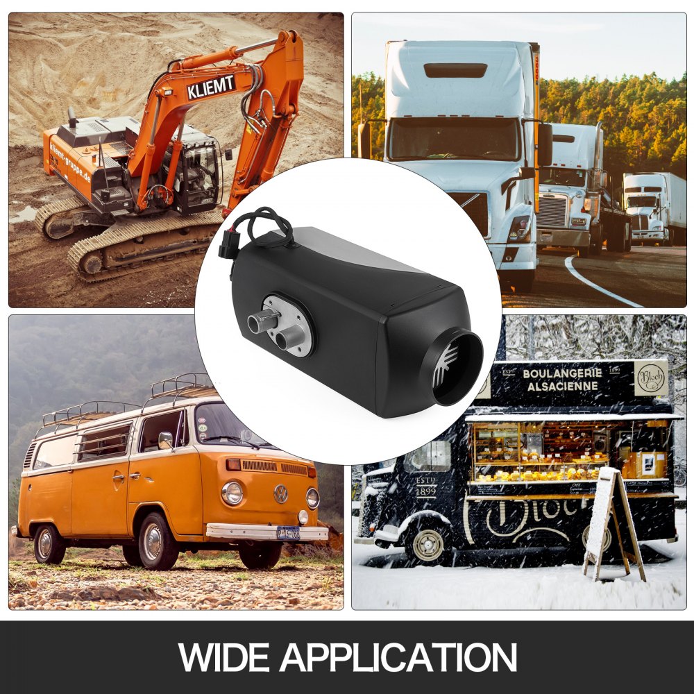 5KW  Air Diesel Heater Voice Prompt Function Motorhome Mounting Plate Thermostat