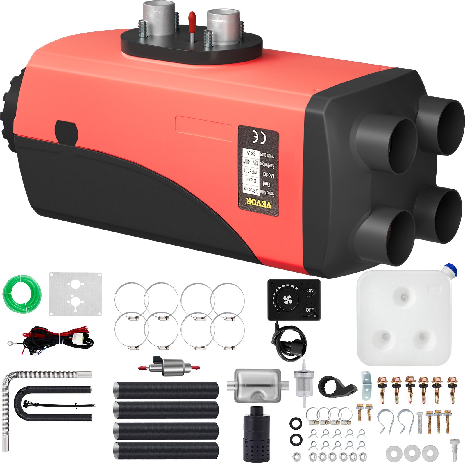 VEVOR 12V 8KW Diesel Air Heater  With Knob Switch for RV Motorhome Trailer Trucks Boats