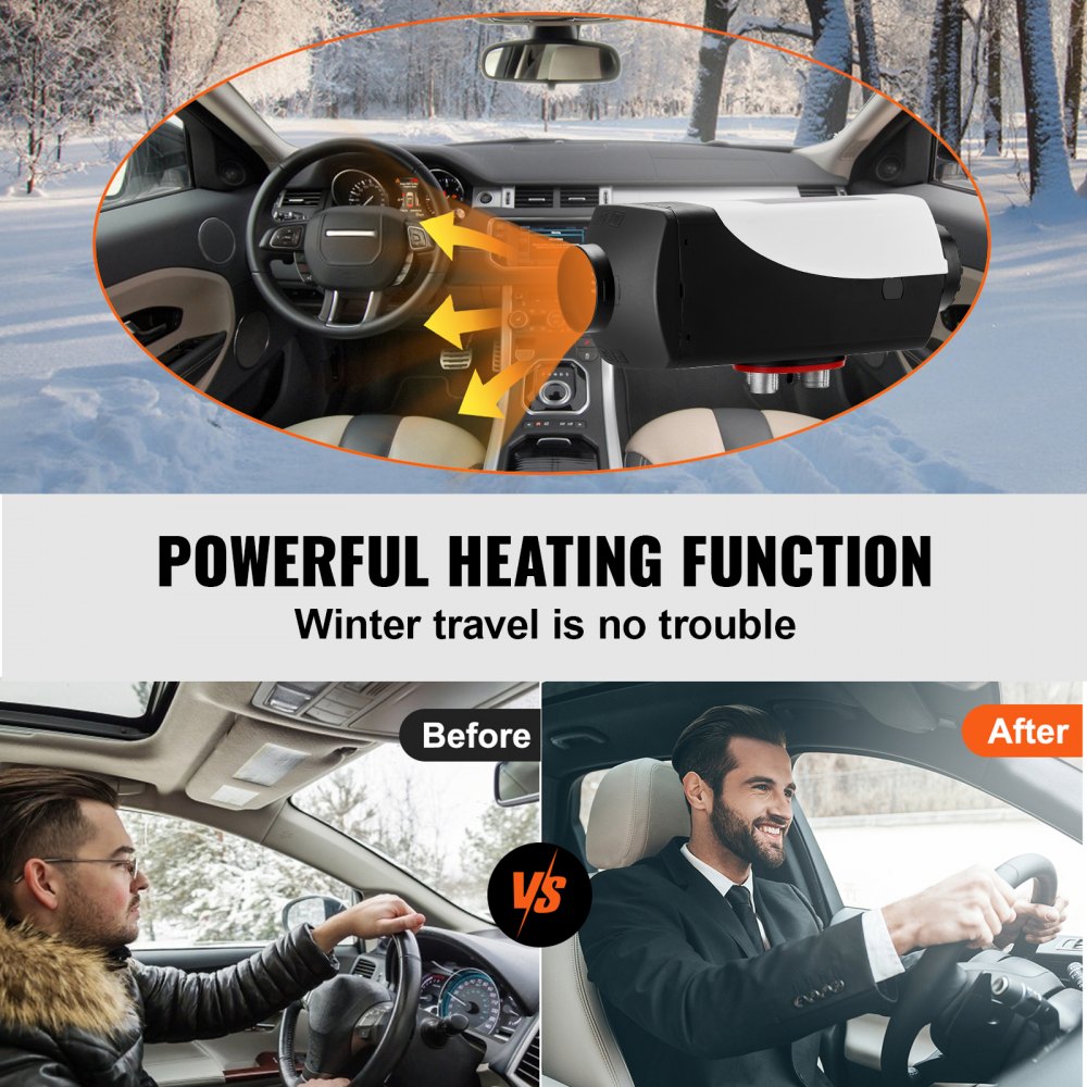 VEVOR 12V Diesel Parking Heater, 5-8KW Diesel Air Heater, Diesel Air Heater, Air Parking Heater, Air Diesel Heater, Parking Heater for Car RV Boat Truck Camper Bus