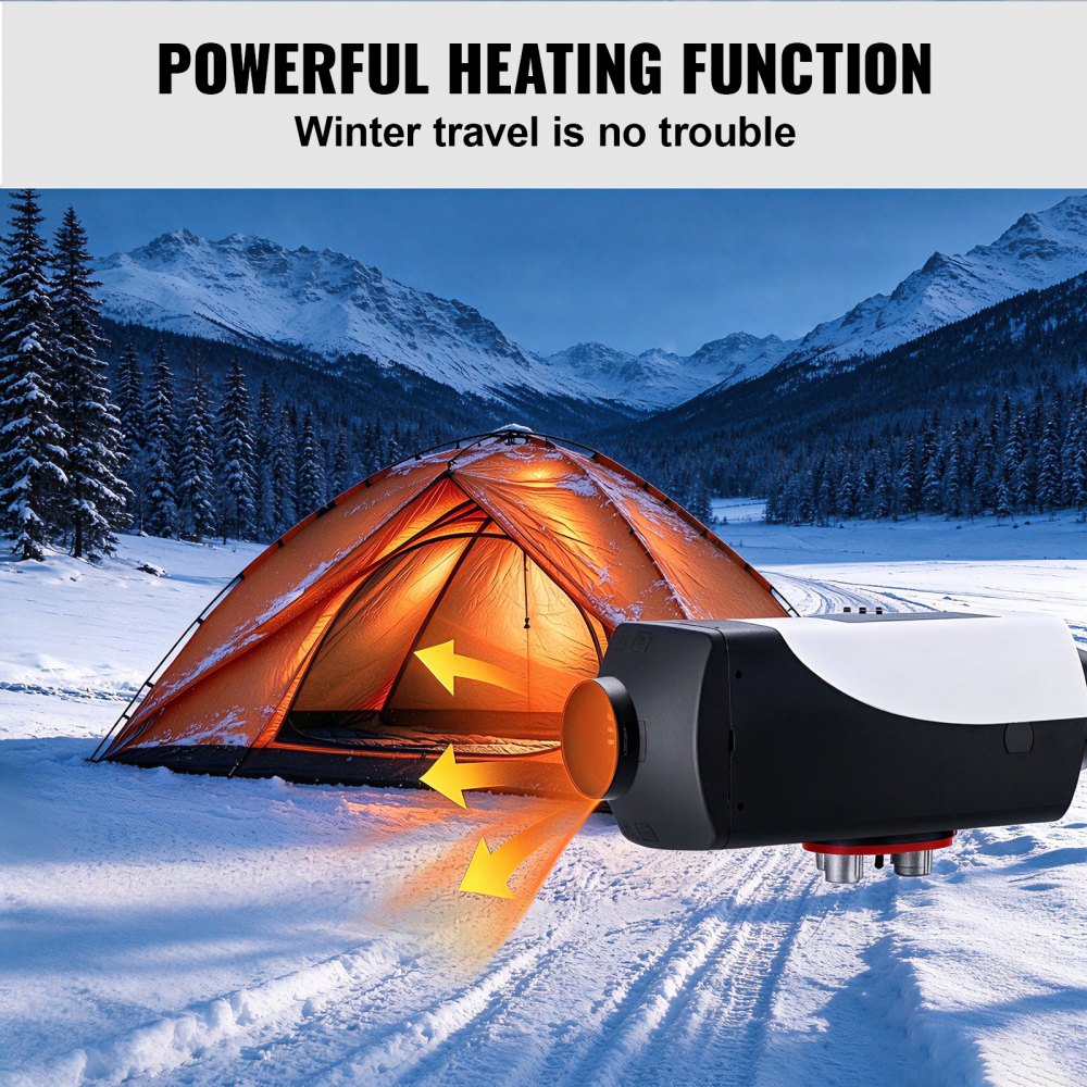 VEVOR 12V Diesel Heater, 5-8KW Diesel Air Heater, Diesel Air Heater, Fast Heating Air Diesel Heater