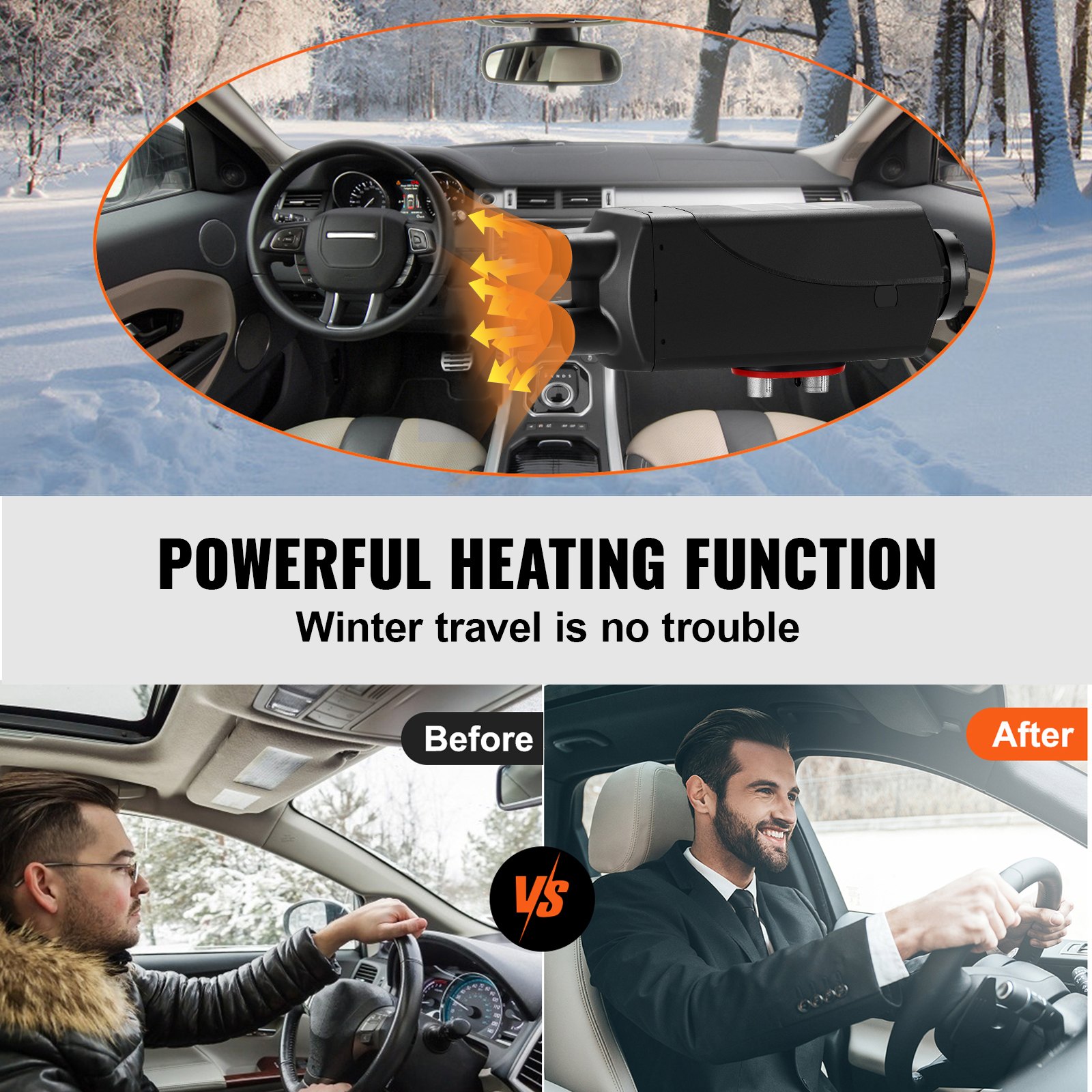 VEVOR 8KW Diesel Air Heater Muffler Diesel Heater 12V 10L Tank Diesel Parking Heater 8000W with Lcd Monitor for Boat Bus RV and Trailer, 8KW 12V 10L
