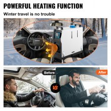 VEVOR Diesel Air Heater, 8KW Parking Heater, All in 1, Truck Heater 12V, One Outlet Air, with Red LCD Switch, Remote Control, Fast Heating Diesel Heater, For Car, RV Truck, Boat, Campervans, Caravans