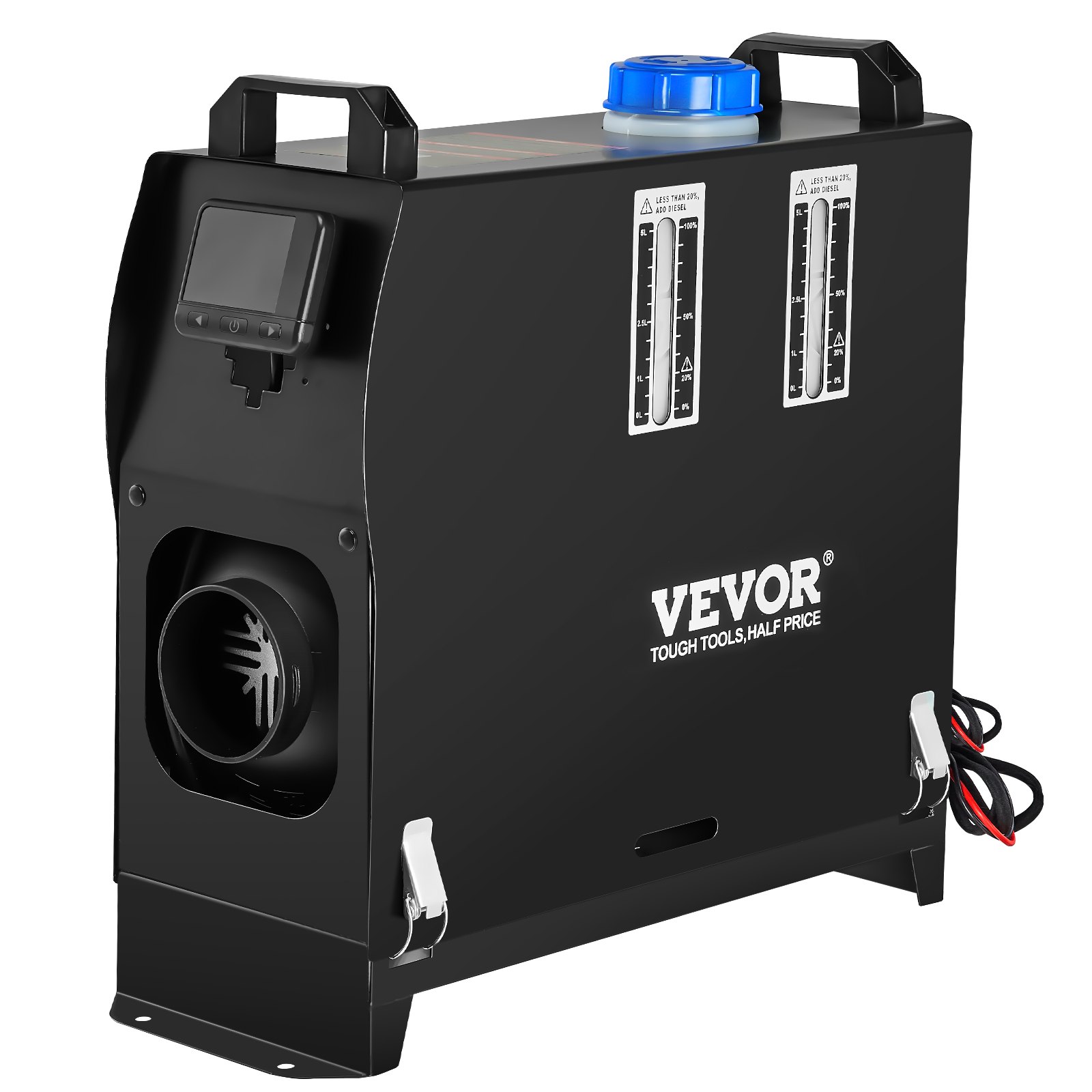 VEVOR 5-8KW Diesel Air Heater, Diesel Parking Heater, All in One 12V Truck Heater, One Outlet Hole, with Black LCD Switch, Fast Heating Diesel Heater, For RV Truck, Boat, Bus, Car Trailer, Caravan