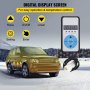 VEVOR diesel air heater digital display for temperature control, off-road vehicle in snow.