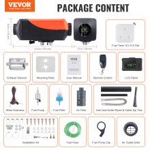 VEVOR Bluetooth App Control Diesel Air Heater, 12V 8KW Diesel Heater with Automatic Altitude Adjustment, Remote Control and LCD, Diesel Parking Heater for RV Trailer Camper Van Boat