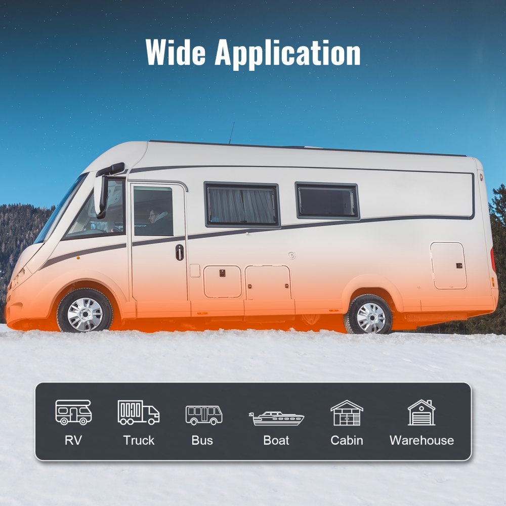 VEVOR Diesel Ilmanlämmitin 12V 8KW LCD Display Kaukosäädin Autobussi RV sisäkäyttöön