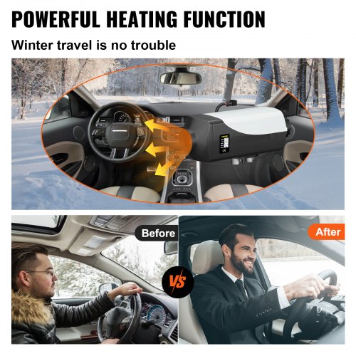 VEVOR Diesel Air Heater, 5KW Parking Heater, 12V Truck Heater, with 15L Tank, LCD Switch, Remote Control and Silencer, Fast Heating Diesel Heater, For Truck, Boat, Car Trailer, Campervans, Caravans