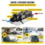 VEVOR 5KW Diesel Air Heater Aluminum Alloy Diesel Parking Heater Remote Control 5KW Diesel Heater with LCD Thermostat for Bus Car Trailer and RV